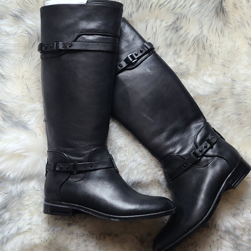 BCBG Max Azria Leather Riding Boots